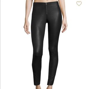Alice and olivia front zip leather legging